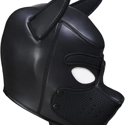 Kinky Neoprene Pup Play Removable Pup Hood (Black)