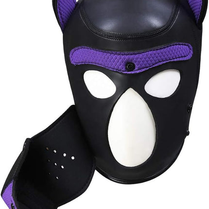 Kinky Neoprene Pup Play Removable Pup Hood (Purple)