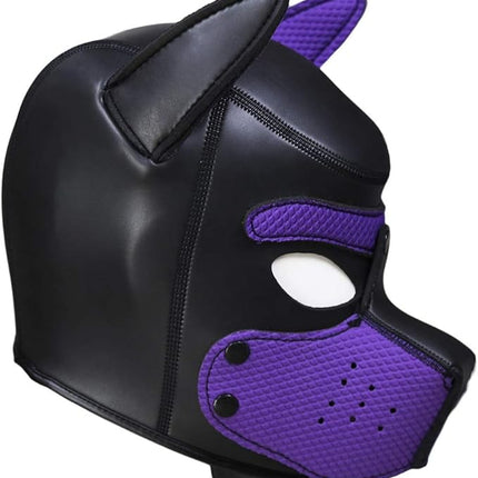 Kinky Neoprene Pup Play Removable Pup Hood (Purple)